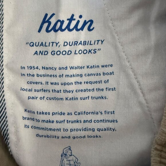 Katin Corduroy Local Short Tan Men's Large Drawstring Pockets Casual Comfort - Picture 10 of 11